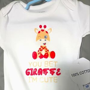 Giraffe Onesie Size 3-6mnths